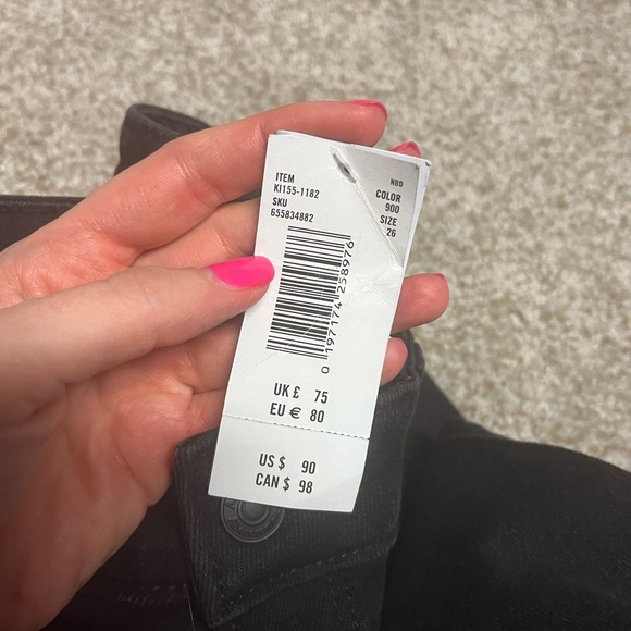 NWT Abercrombie & Fitch High Rise Skinny Jean Black Size 2R 26 Regular New - Picture 11 of 11
